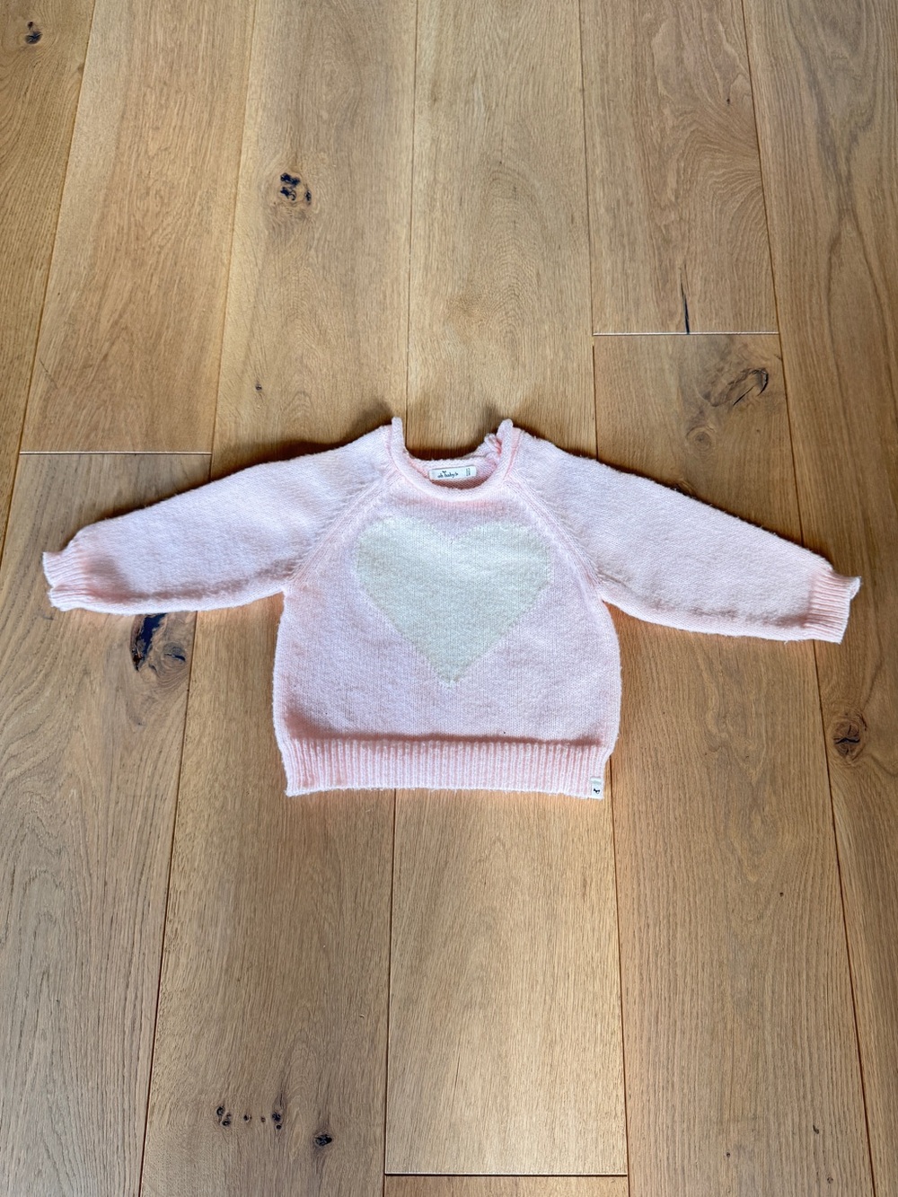 Oh Baby! Cozy Pink Heart Sweater (12-18M)